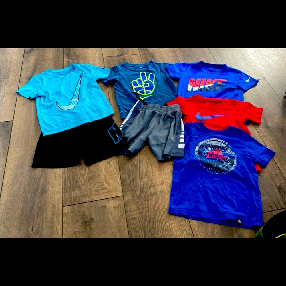 Boys Shorts & Shirt Bundle Lot NIKE ADIDAS 4 4t